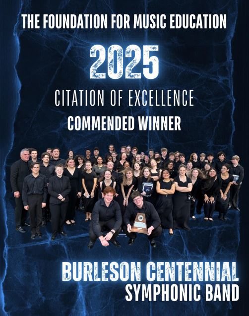 Congratulations Symphonic Band on being a Commended Winner in the 2025 Citation of Excellence!! The Citation of Excellence is a national music competition that recognizes non-varsity bands for high standards and performance!😀
Great Job, Spartans!!