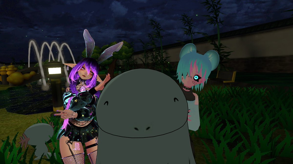 SurfRaychu's tweet image. got to visit the wonderful Pokémon garden by CrippleStudios with someone special &amp;gt;x&amp;lt; #Vtuber #VRChat