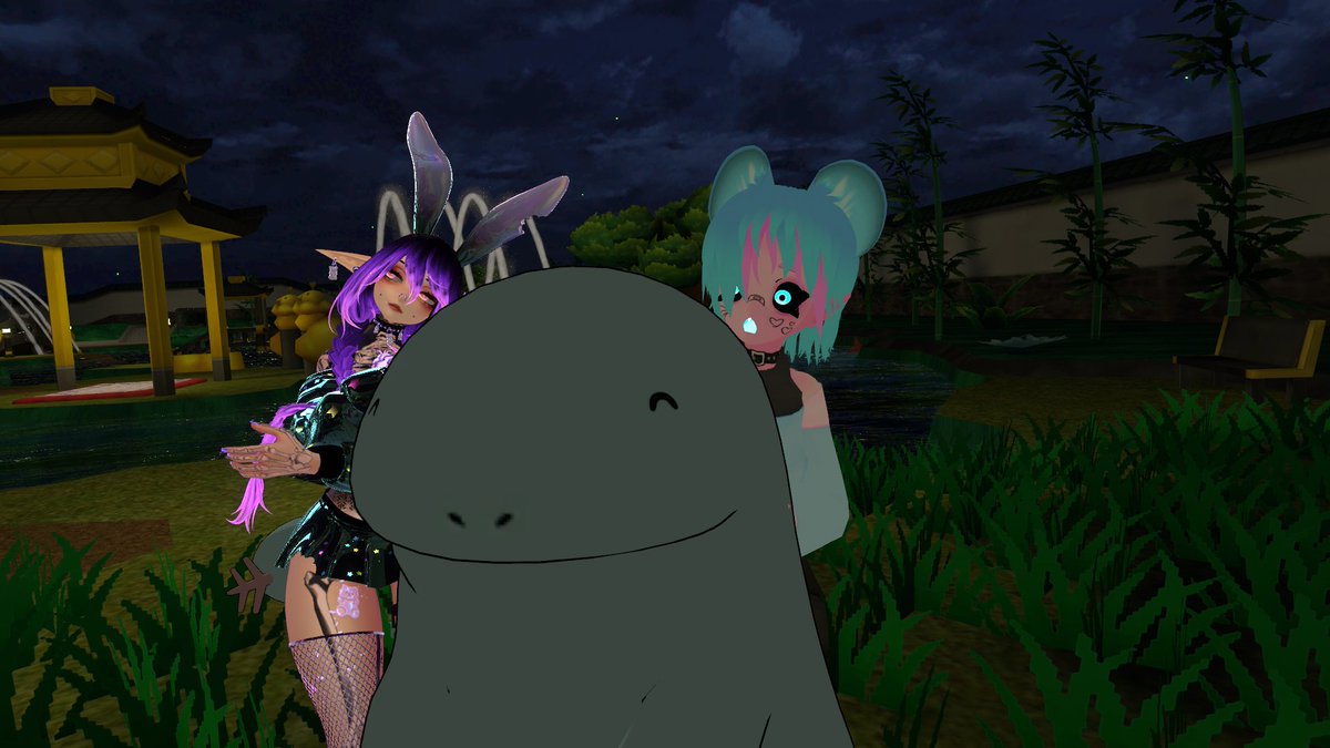 SurfRaychu's tweet image. got to visit the wonderful Pokémon garden by CrippleStudios with someone special &amp;gt;x&amp;lt; #Vtuber #VRChat