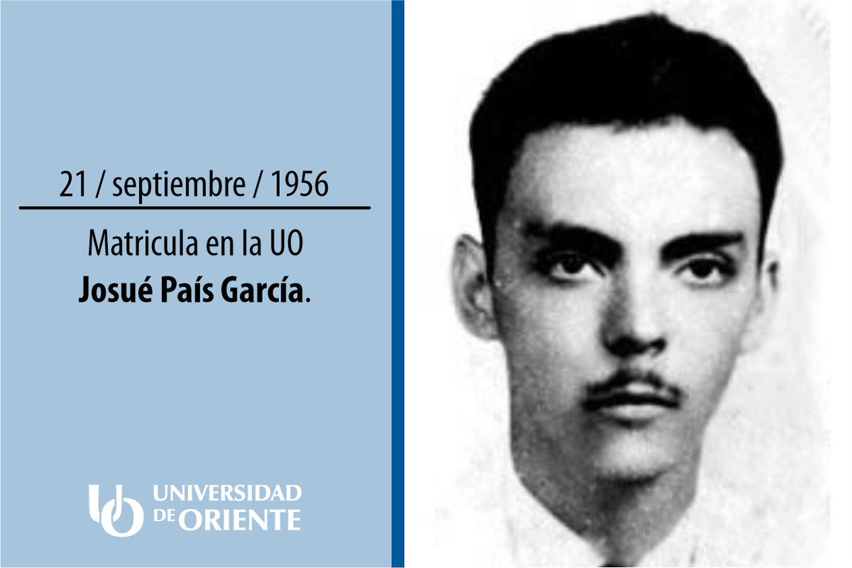 Hay hombres escogidos que nacen, viven y mueren para ser símbolos de un siglo, Josué País García, es uno. #Hoy a 69 años de su matrícula en nuestra Casa de Altos Estudios, le recordamos como parte indisoluble de nuestra historia y esencia. #OrgulloUO #TenemosMemoria
