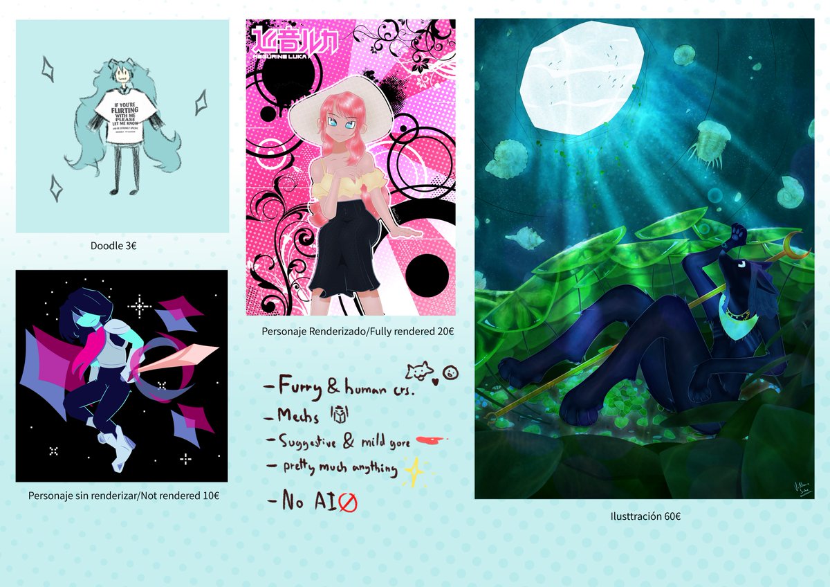 COMMS ARE OPEN!! 🔥
there is no limit, and I can make pretty much anything :p 🐈🐈🐈

More info &amp; examples below