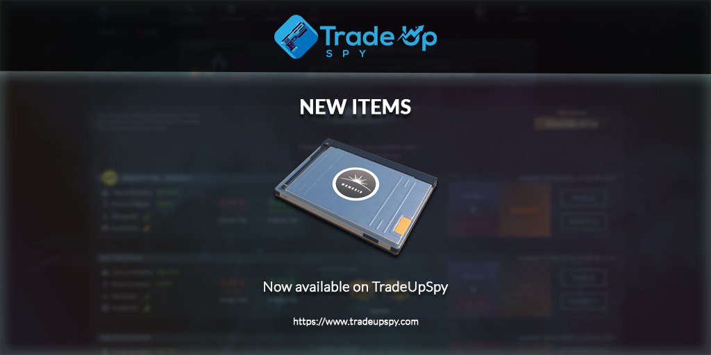 🚨 New collection now available on TradeUpSpy: 

🔹Sealed Genesis Terminal

Get those trade ups going! 💸

tradeupspy.com/skins/collecti…