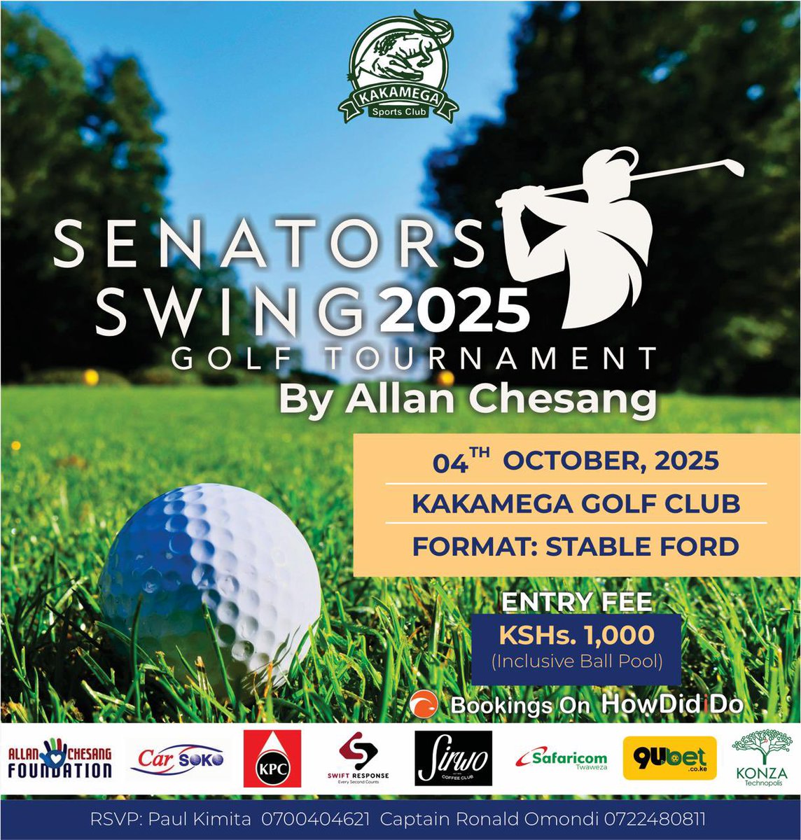 Kakamega County are you ready for the Senators Swing by Yours Truly ? #golf <a href="/DrBKhalwale/">Dr Boni Khalwale, CBS</a>