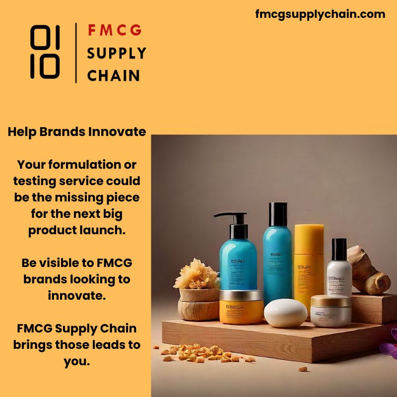 FmcgSupplyChain's tweet image. Help Brands Innovate.
Your formulation or testing service could be the missing piece for the next big product launch.
FMCG Supply Chain brings those leads to you: fmcgsupplychain.com

#ProductFormulation #FMCGInnovation #B2BConnections #IngredientScience #ConsumerGoods #B2B