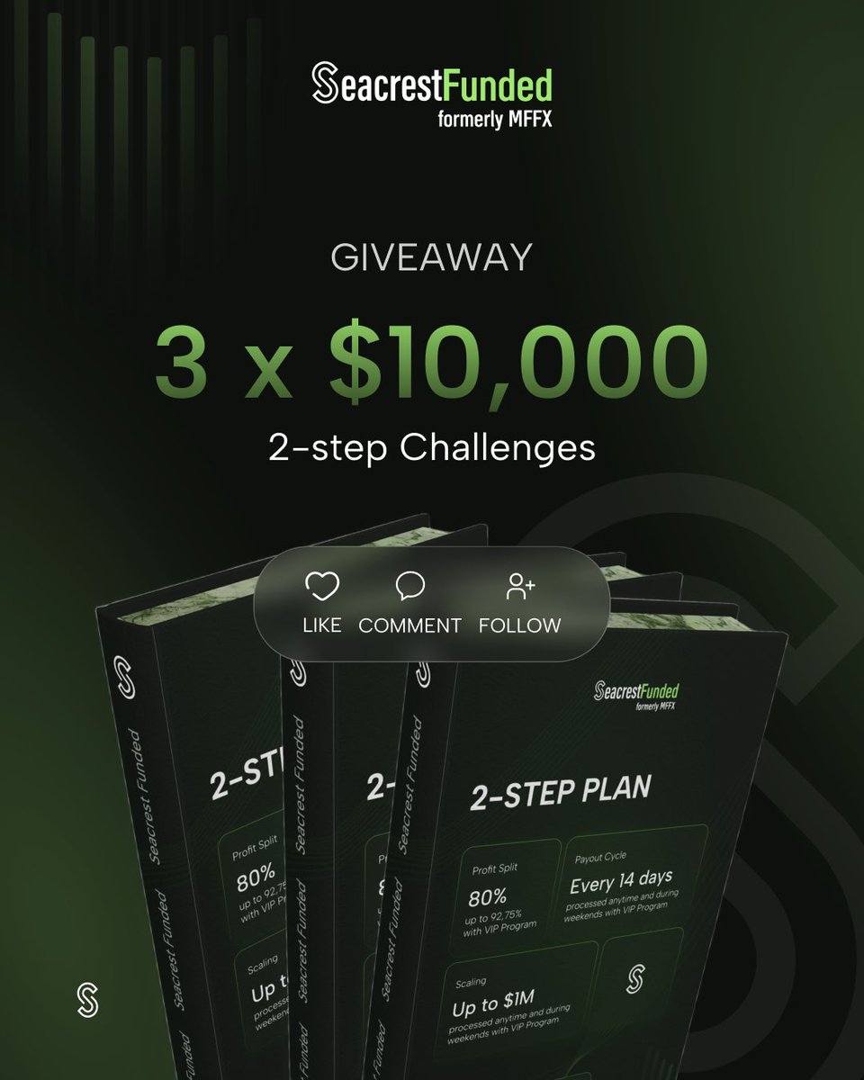 Isabelloisa1's tweet photo. 🎁 GIVEAWAY 🎁

3 x 10k Challenge Account

To participate:

⬛️ Follow @MattLeech, @seacrestfunded_, @seacrestmarkets, @myfundedfutures, @MyFundedTV @Isabelloisa1 

 ⬛️ Like and repost

⬛️ Tag 3 friends

Winners in 72hours. https://t.co/OAMGQUS3PE