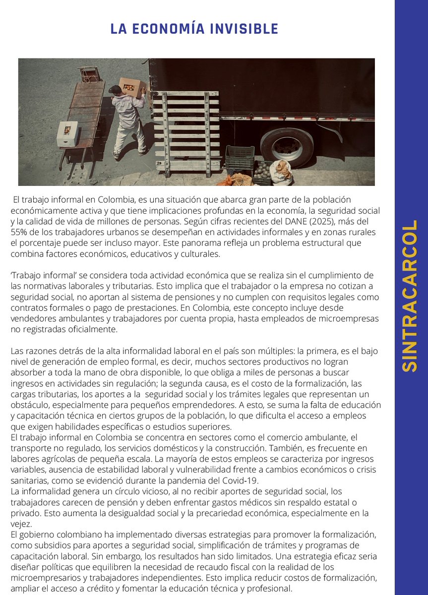 📢📣  #ElSindical  📣📢 Edición 35, informativo del Sindicato Nacional de Trabajadores de Cartón de #Colombia🇨🇴, <a href="/Sintracarcol/">SINTRACARCOL (1947)</a>. 1/2 
<a href="/Sintracarcol/">SINTRACARCOL (1947)</a> 7️⃣8️⃣ años en defensa de los derechos y garantías laborales. 

Vale la pena luchar‼️
#FelizMiercoles
Súmate al Sindicato ‼️