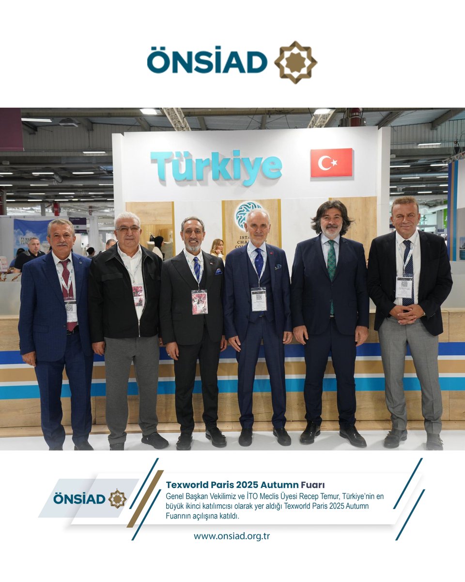 onsiad's tweet photo. Genel Başkan Vekilimiz ve İTO Meclis Üyesi Recep Temur, Türkiye’nin en büyük ikinci katılımcısı olarak yer aldığı Texworld Paris 2025 Autumn Fuarının açılışına katıldı. https://t.co/m6DR6X1HcO