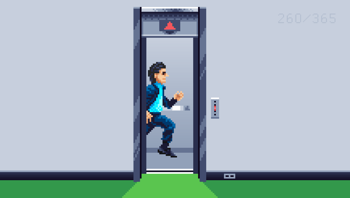 Edudelm's tweet image. It&apos;s not all going to be video games. Can you guess the TV series?
#elevator #pixel_dailies
