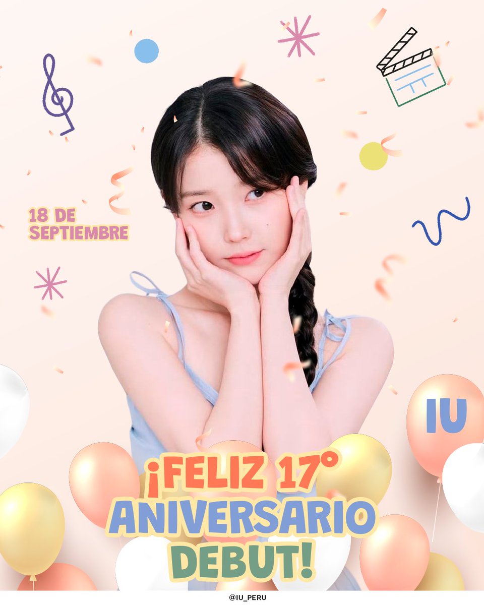 ¡Hoy celebramos los 17 años de debut de la gran artista que es IU! 🥳 

#아이유 #IU #IU_17th_Anniversary #ALWAYS_W17H_IU #아이유와_남긴_17번째_얼룩