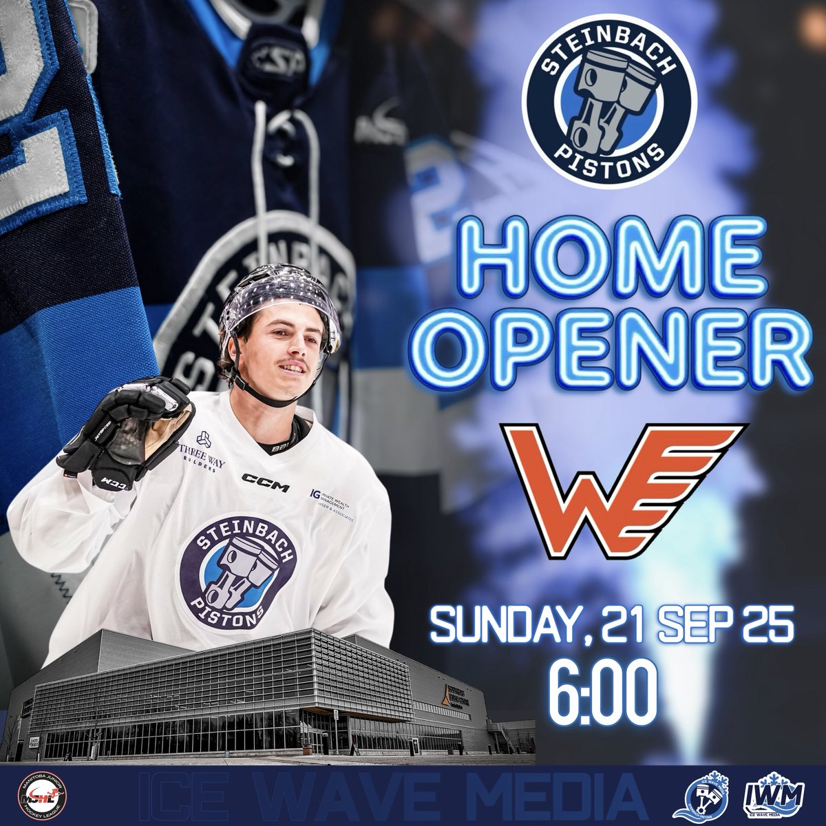 The #MJHLHockey Season is at our doorstep - and we’ll be there to kick it off in Steinbach this Sunday when the Pistons host their southern rivals - the Winkler Flyers at the Southeast Event Centre. Puck drops at 6:00pm.