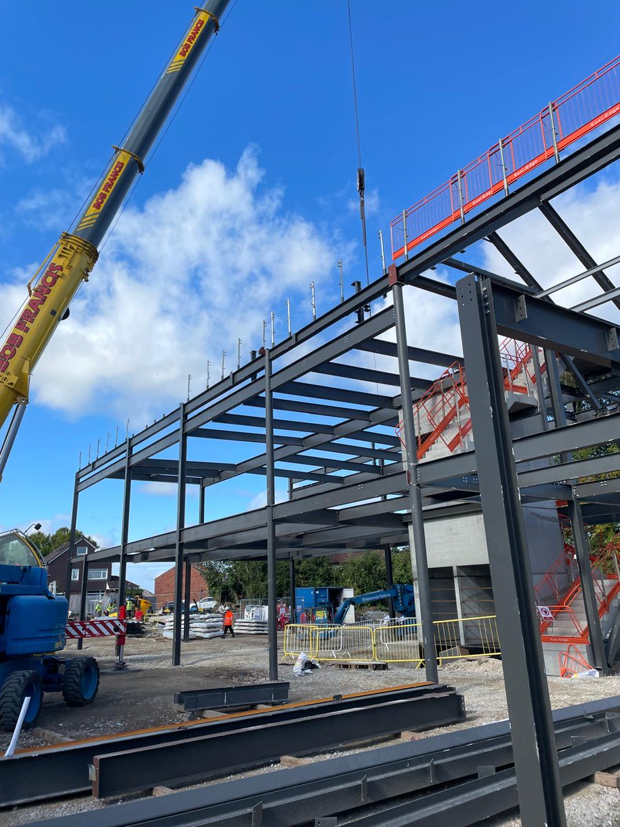 How good does this look Marple?!

The frame is now up at the Marple Hub site, and we're getting excited.

The hub will contain a library, a 5-lane swimming pool, a small café, a 60-station fitness suite and the relocated Marple Clinic.

Keep up to date at: orlo.uk/K3bfy
