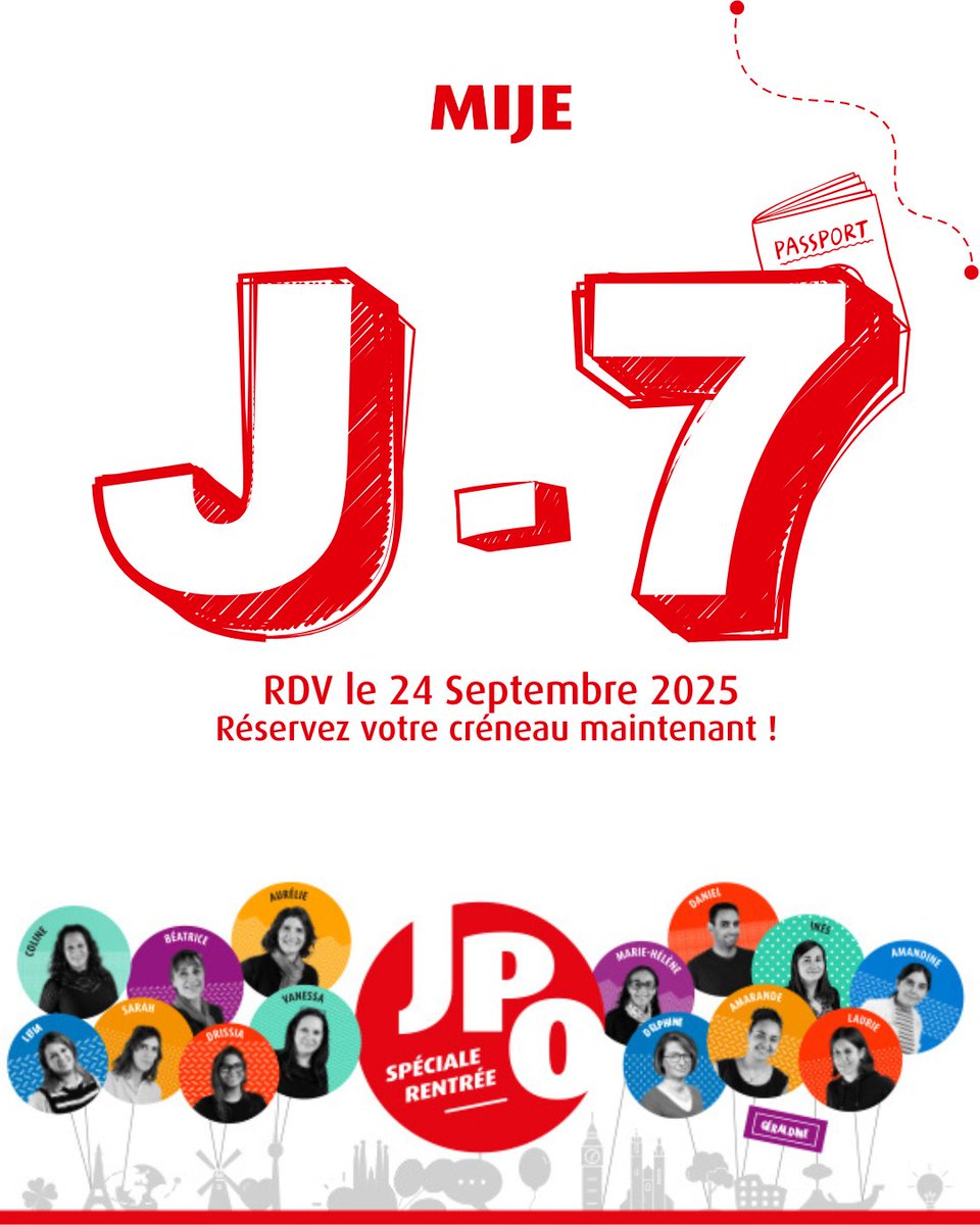 📢 J-7 avant notre Journée Portes Ouvertes spéciale “rentrée scolaire” !
Vous n’avez pas encore réservé votre créneau ? C’est le moment ✅
👉 Toutes les infos et inscriptions directement sur notre site :
tinyurl.com/494p9mrt
Nos conseillères ont hâte de vous rencontrer !
#JPO