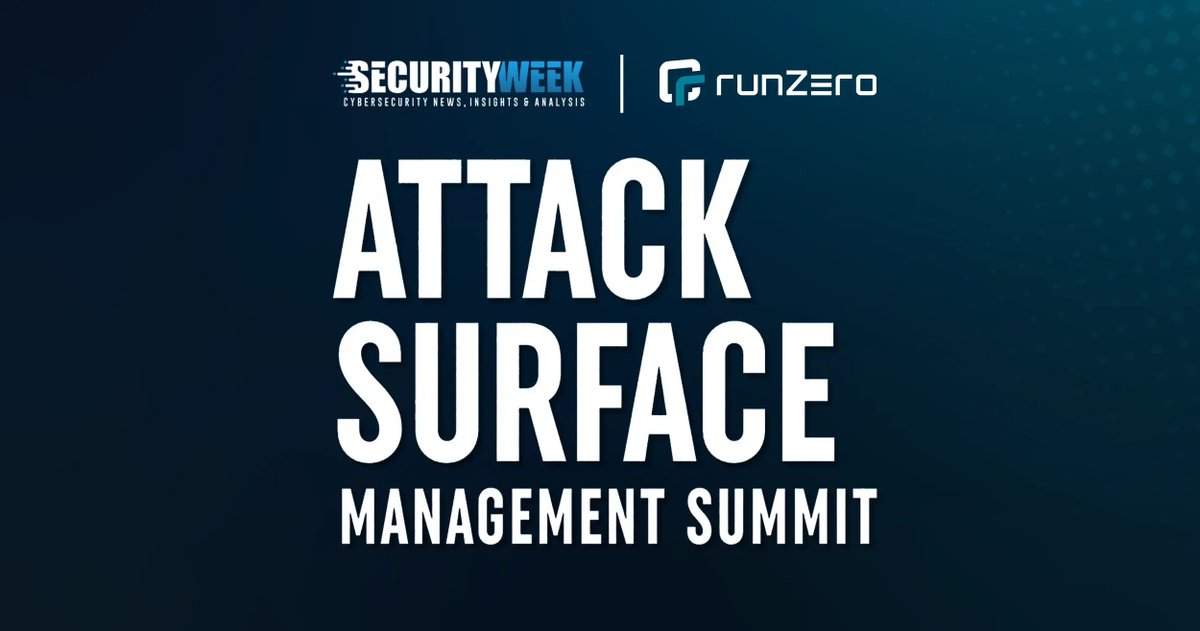 📺 Join us today for the <a href="/SecurityWeek/">SecurityWeek</a> virtual Attack Surface Management Summit! Tune in for <a href="/hdmoore/">HD Moore</a>'s  keynote on "Rewriting the Rules of Exposure Management" to hear why traditional approaches keep failing and why we need a better way to manage vulns.

asmsummit.securityweek.com/en/