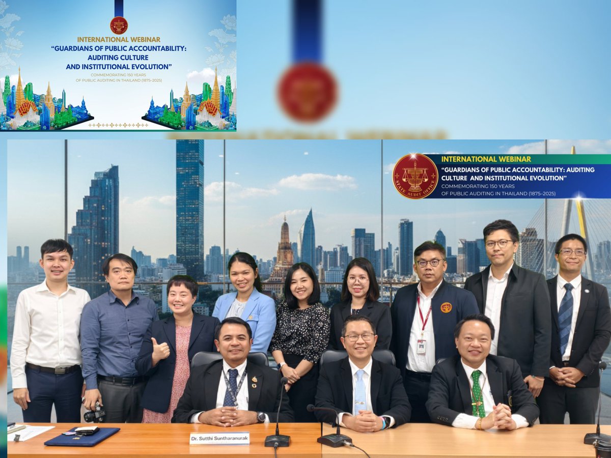 StateauditThai's tweet photo. Behind the scenes 🎬💻
A huge thank you to our incredible team—without you, these two days of the International Webinar would not have been possible. Your hard work made it happen! 💙 #Teamwork #SAOThailand #150YandBeyond https://t.co/YTSYJg2pbN