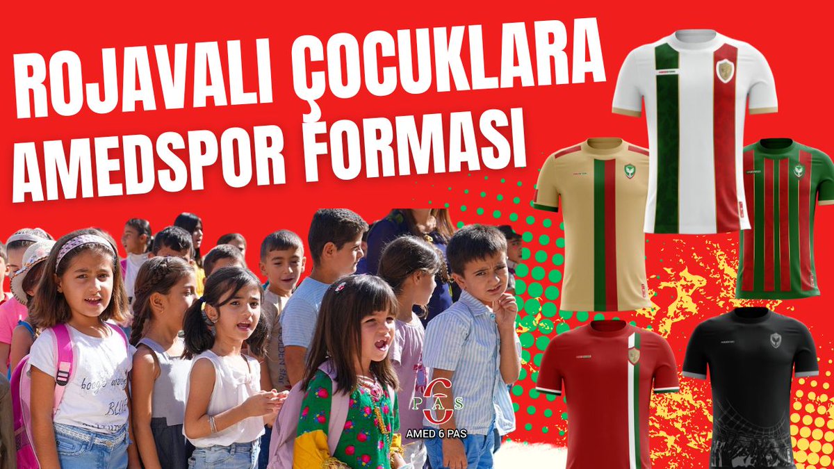 Rojava'lı çocuklara #Amedspor forması kampanyamız devam ediyor.

Kampanya'ya katılmak isteyenler bizimle iletişime geçebilirler.

Kampanya ji bo zarokên Rojava yê formayên #Amedspor berdewam dike.

Kesên ku dixwazin beşdarî kampanyayê bibin, dikarin bi me re têkiliyê deynin.