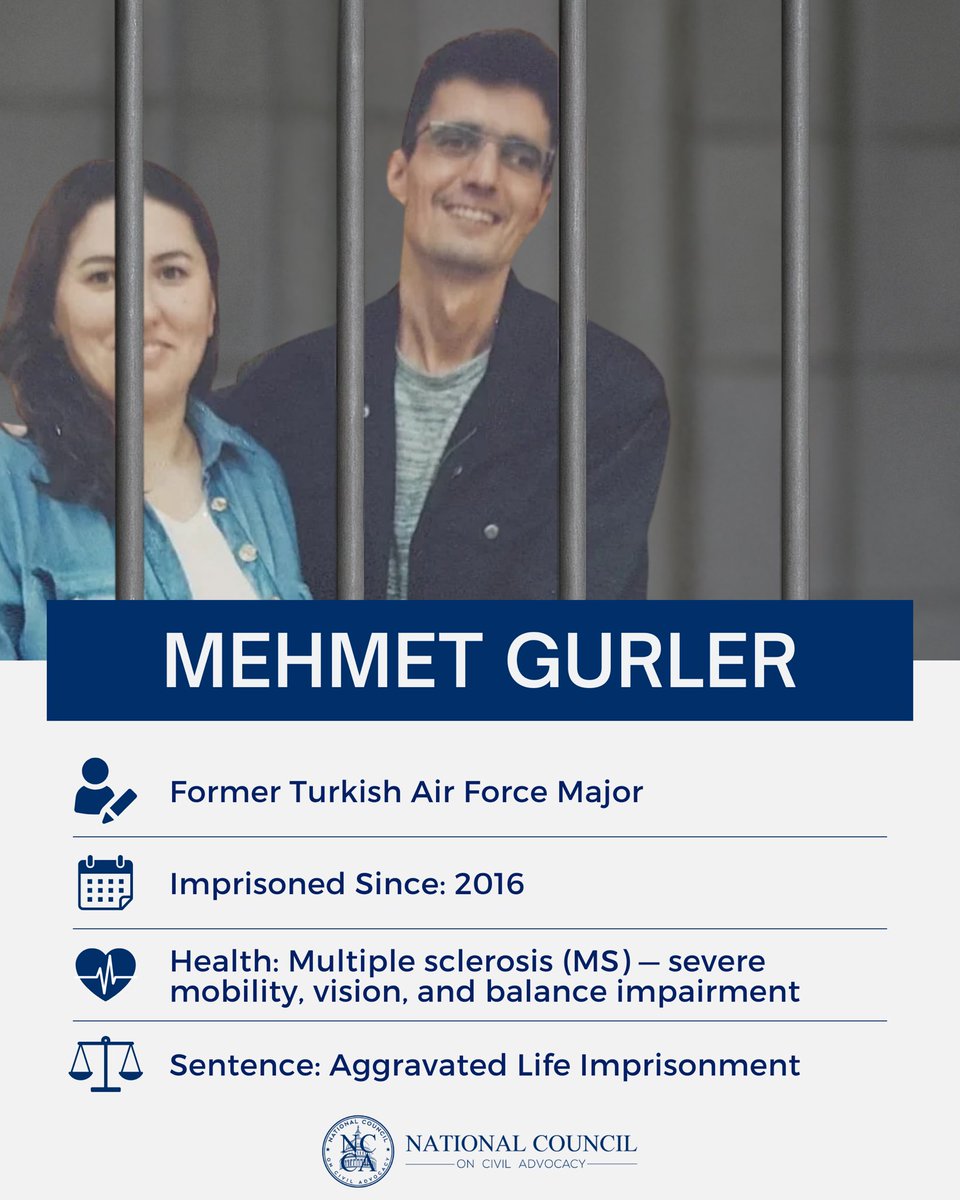 From Prison to Grave: Denied Treatment

Mehmet Gurler, a former Air Force pilot, is suffering from MS. His condition is worsening, yet he is being denied access to essential treatment in prison. His life is now at serious risk.

On July 15, Gurler prevented his students from