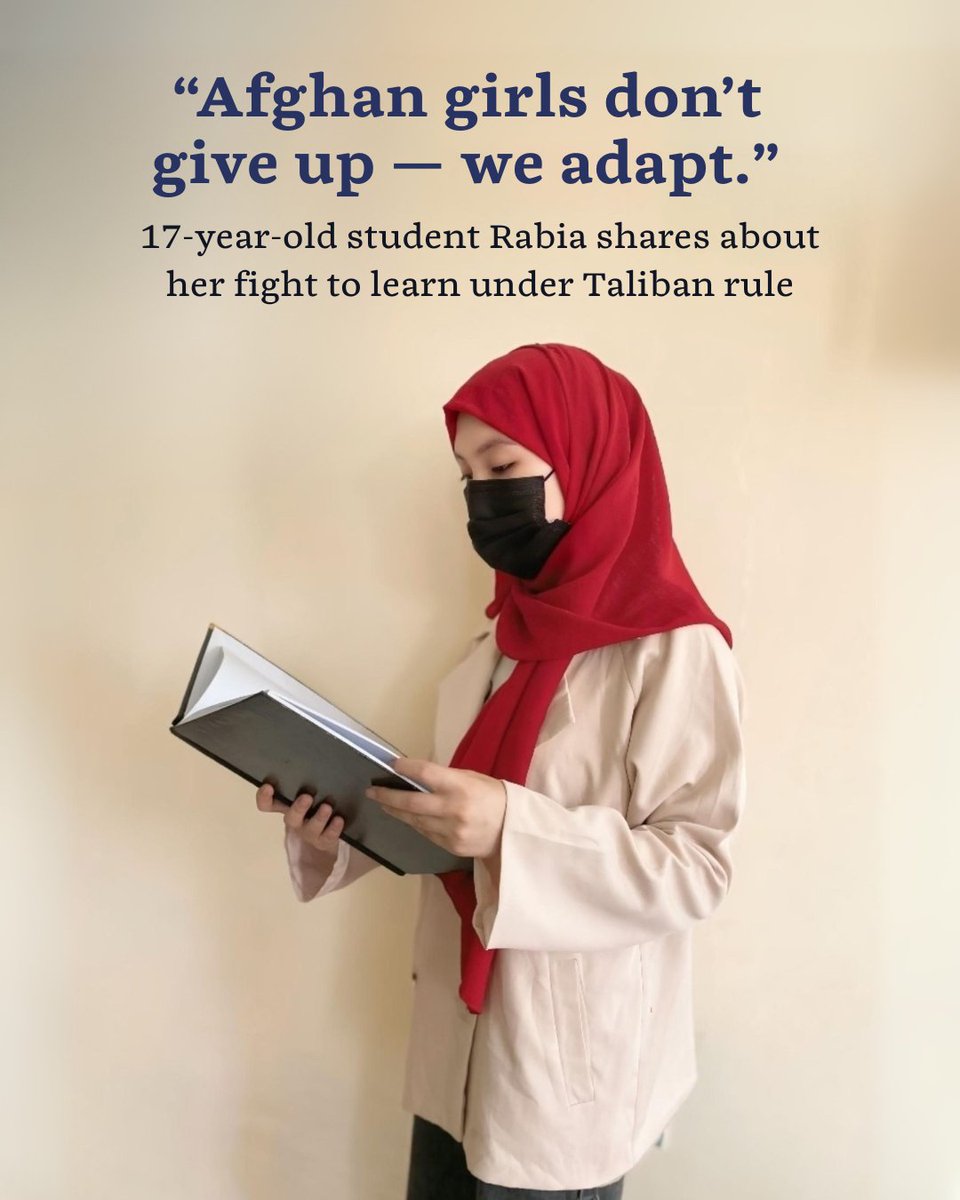 17-year-old Rabia has not gone to school for four years, but she does not want sympathy. She wants the world to know that thousands of Afghan girls are doing everything they can to learn.

In their struggle for education and freedom, girls are drawing from the experiences of