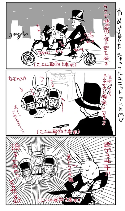 今日の夢で見たアニメmv🐰🎩 