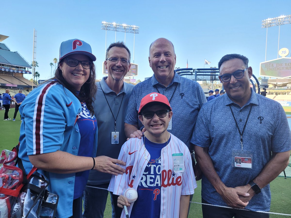 Philly_in_LA's tweet photo. Thanks, again, @TMacPhils, and @RAJr_20, and Scott Franzke!, for yesterday. Meeting you, alone, was enough for us. Having my phone blow up because we were featured on the broadcast was a thrill! https://t.co/3a62Nafhqa
