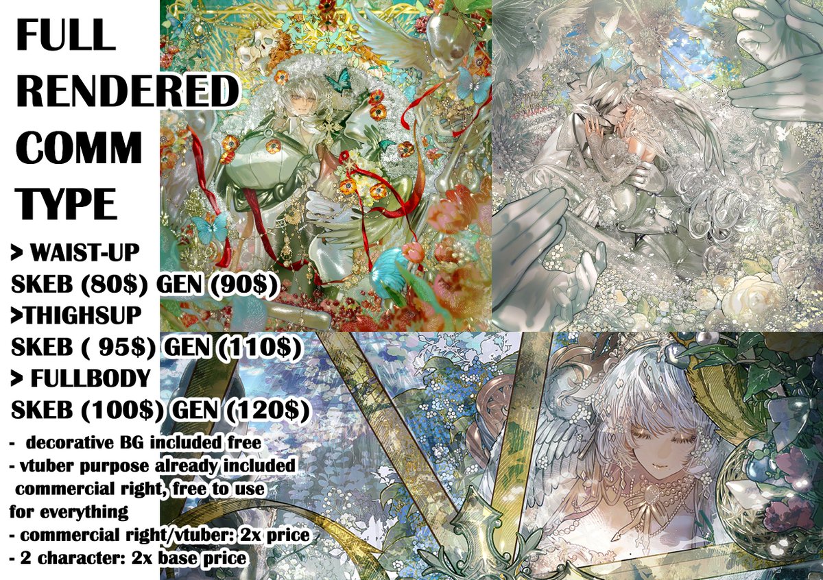 New commission batch!

Undecided number of slots, so just hit me up and I'll give pre-filled forms🍑

Included new commission type: [MONOCHROME] 

This batch will be last time I'll open [Lewd CG Pack], so if you're interested please try! 

(2/4 catalogues up)