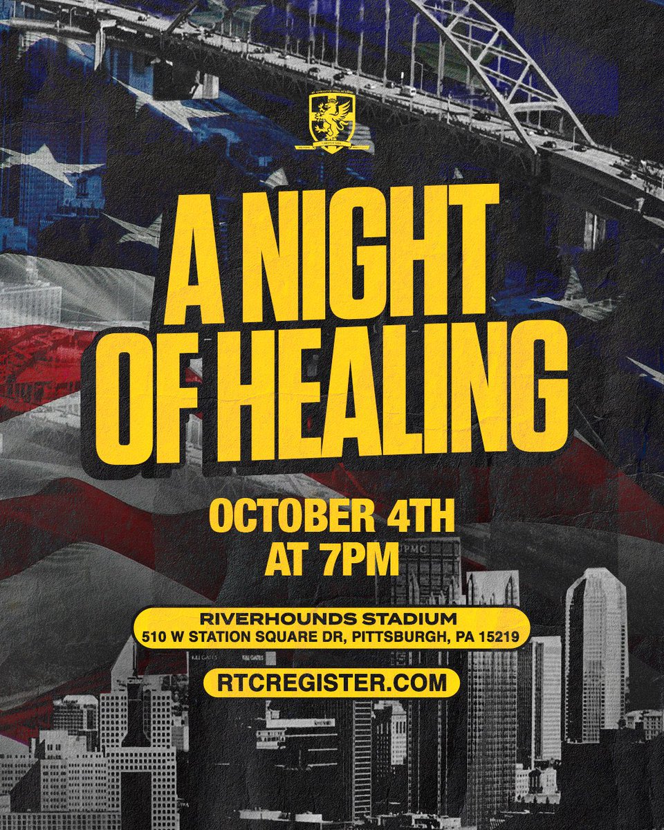 JDShuttlesworth's tweet photo. 🚨IMPORTANT FOR ALL OUR PARTNERS AND FRIENDS:

🔥 A Night of Healing for Pittsburgh

Saturday, October 4th @ 7PM — Riverhounds Stadium

This is the moment.

In John 4, Jesus told His disciples, “Lift up your eyes and look on the fields; for they are white already to harvest.” That urgency is real right now. In the wake of what happened to Charlie Kirk, people are hurting, shaken, and searching for God like never before. We have an unprecedented opportunity to step into this moment and make an eternal impact.

The Riverhounds organization saw the pain in our city and moved quickly to open their incredible stadium for this event. We are grateful for their partnership in making a night like this possible.

On October 4th at Riverhounds Stadium, men and women weighed down by pain will experience the healing power of God. We will reach the lost and pray for Jesus Christ to restore lives, heal bodies, and bring peace to troubled hearts.

The Power We Have Now

Revival Today now stands with the strength of four churches—Pittsburgh, Fort Worth, Los Angeles, and Arizona—working together as one. On top of that, more than 15,000 people and businesses are connected to Revival Today, creating a force of influence and reach unlike anything we’ve had before.

And here’s the advantage almost no one else has: speed. While traditional churches are still debating dates and forming committees, we’re already locking in a stadium and mobilizing thousands. No red tape. No waiting. Just decisive action. That’s why we win—we move first, we move fast, and we move with power.

Unity Under the Greatest Cause

There is no greater cause than winning the lost. When the church unites behind that mission, barriers collapse and cities are transformed.

Evangelism = Positive Action

This is not a time for commentary or hesitation. It is a time to act. Souls must be reached. The Gospel must be preached. Miracles must be demonstrated.

The Goal

Here is what it takes:
$1,000,000 raised in the next 2 weeks
2,000 volunteers signed up to serve

Every person who gives and every person who steps forward to serve is part of this harvest. And to our partners who sow, I believe with all my heart you will see the hundredfold return Jesus promised. What leaves your hand never leaves your life. It comes back multiplied.

Your Call to Action

Don’t watch from the sidelines. Be in the center of what God is doing in Pittsburgh. Pray. Sow boldly toward the $1,000,000 goal. Sign up and be one of the 2,000 who make this night possible.

This is the moment. People are searching. Together, we will reach them. Together, we will see the healing power of Jesus Christ transform lives.

With urgency and love,
Jonathan Shuttlesworth
Revival Today