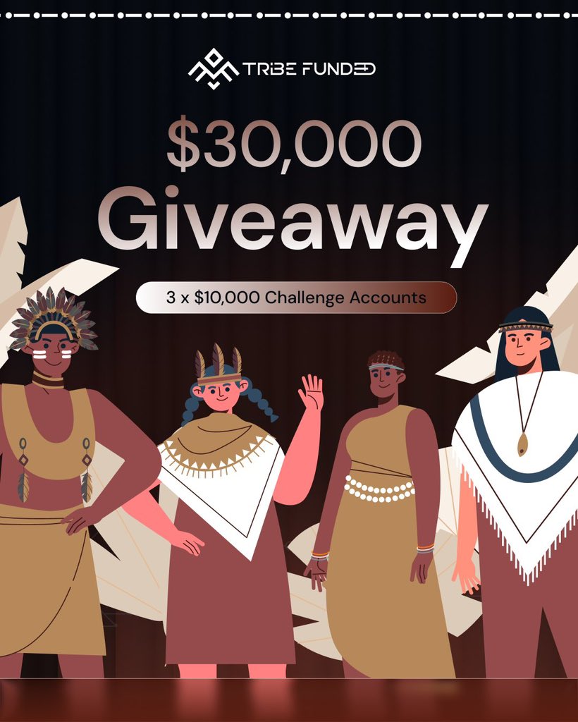 Birthday giveaway🎉🎉

🎁 $30,000 Challenge Accounts Giveaway 🎁

How to enter:
✅ Follow <a href="/tribefunded1/">TribeFunded</a>, <a href="/JadeJMA1/">JadeJMA</a>

✅ Like &amp; Repost this post.
✅ Mention 3 friends.
✅ Join our Discord: discord.gg/6CTCe543kc

⚡ Winners will be announced in 4 days