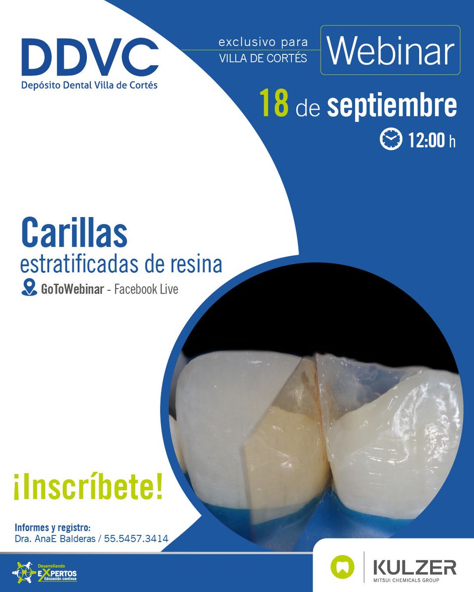 DDVC_MX's tweet image. 📆 18 de septiembre
🕙 12 hr 🇲🇽
Inscríbete GRATIS 👉 fcld.ly/webinar-495
 
Aprende como realizar restauraciones básicas en posteriores con un solo tono y restauraciones altamente estéticas en anteriores con distintas opacidades.
 
#SomosKulzer #Kulzer 🦷💚