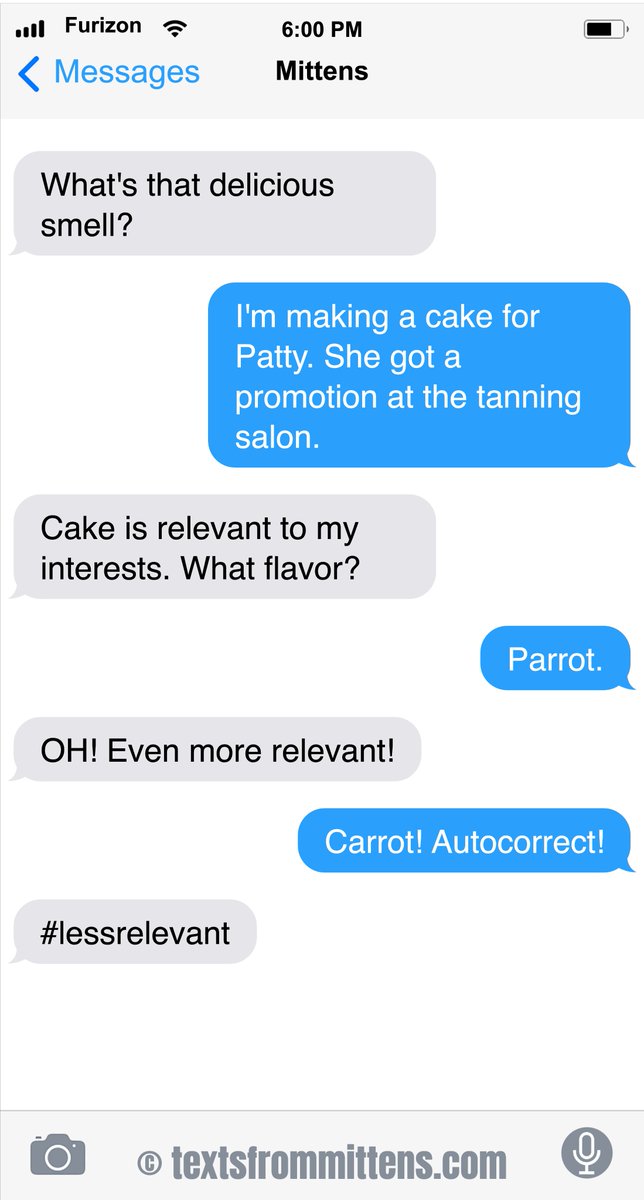 Texts from Mittens:  Parrot  
Order books and calendars anywhere you buy them! (also, there's a link in bio) Texts from Mittens, copyright 2013-2025  #textsfrommittens