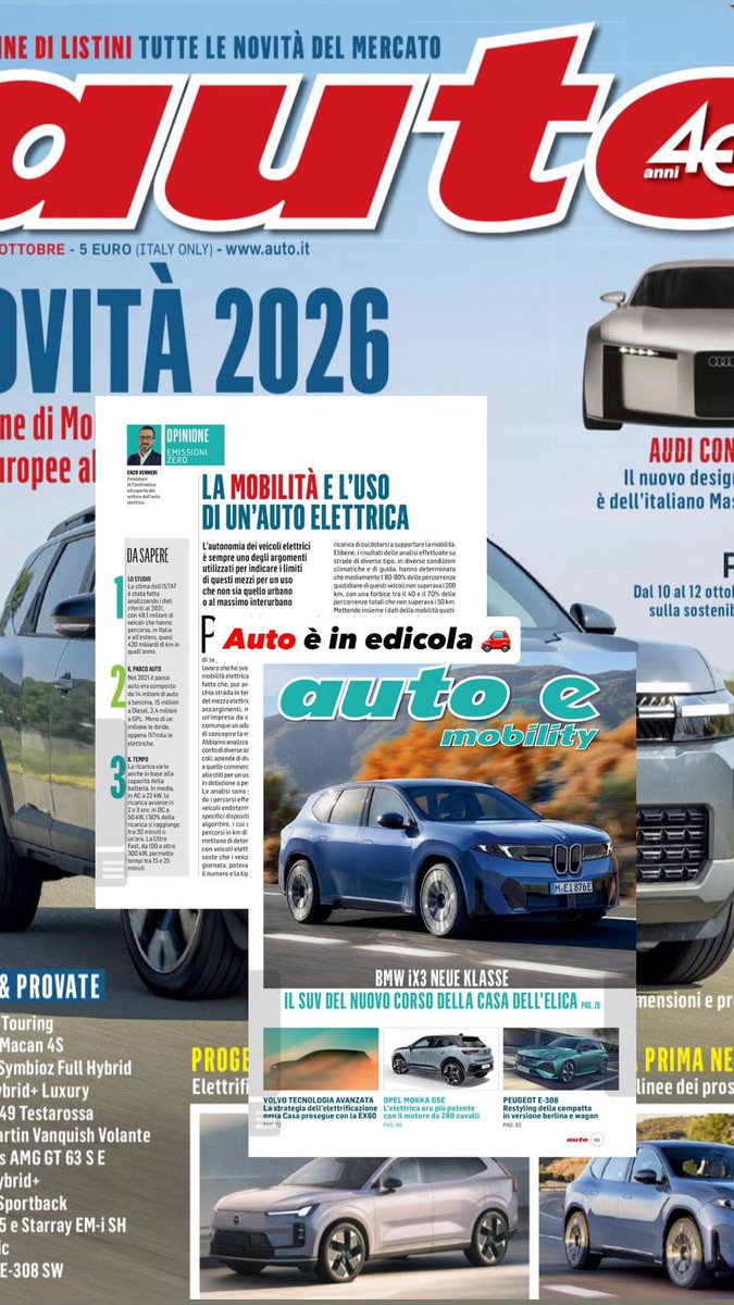 La percorrenza media dei nostri veicoli non supera i 30km/gg. Quindi, quotidianamente non servono potenze elevate per la nostra #mobilitàelettrica, ma una gestione diversa dell’erogazione, sia in termini di potenza che di energia. Ne scrivo questo mese su  <a href="/autoofficial_it/">Auto</a>