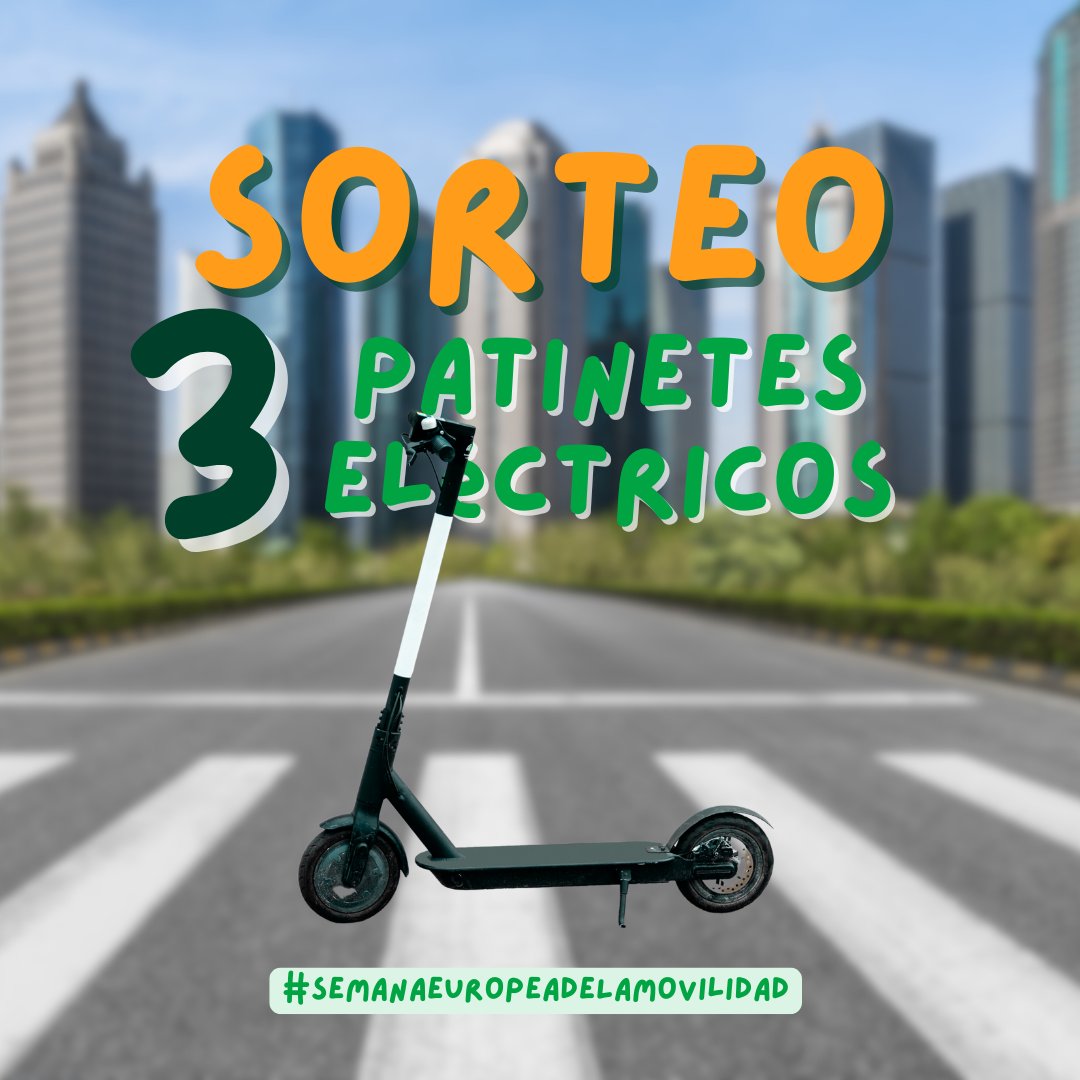 ¡SOOOOORTEO SOBRE RUEDAS! 

Regalamos 3 patinetes eléctricos.
Participa antes del 22/09:

- Síguenos
- Dale like a esta publicación
- Etiqueta a tu compi al que (alguna vez) prestarías tu nuevo bólido. 

Volar por tu ciudad mola más si es sin sudar.

 ¡SUEEEEEERTE!