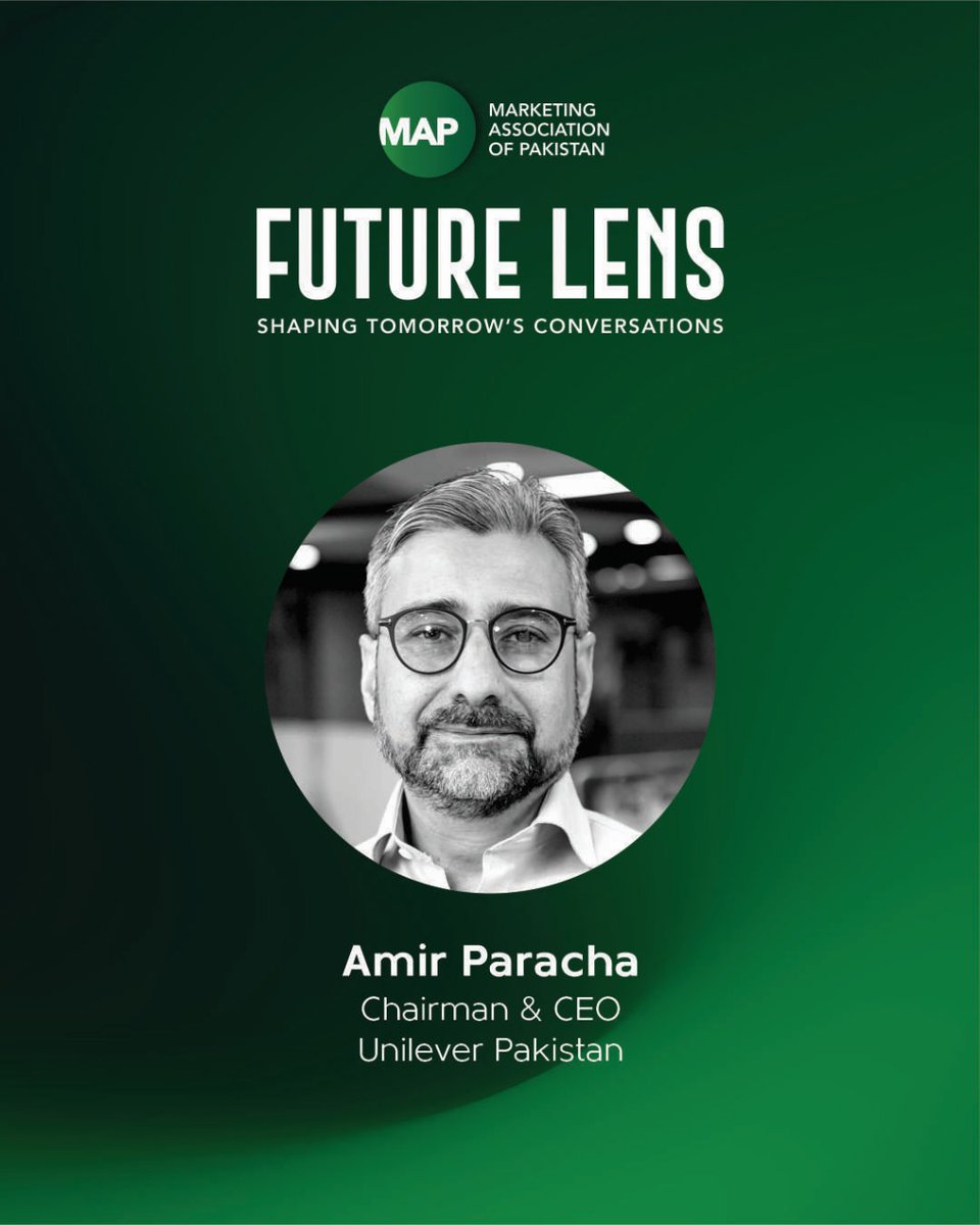 map_association's tweet photo. We are pleased to announce that Amir Paracha, Chairman &amp; CEO, Unilever Pakistan, will be joining us as a speaker at the MAP inaugural dialogue "#FutureLens - #ShapingTomorrowsConversation" on Thursday, September 18, 2025, at 4:00 pm.

#MAPPakistan @MAzfarAhsan @RaedaLatif

1/2 https://t.co/FR2bO63qmm