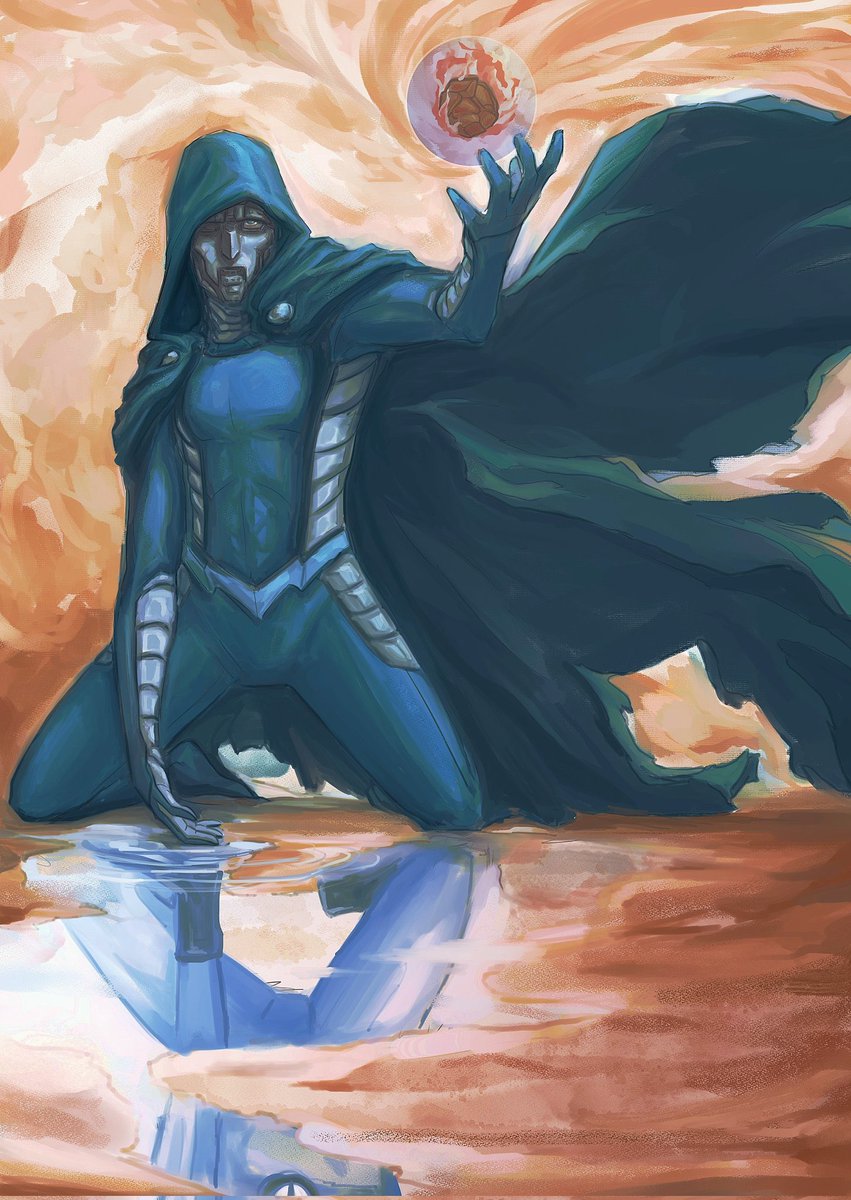 QuidVacuo's tweet photo. ¡Portada de Doom del nuevo universo Ultimate!* 

El reflejo con el traje de los Cuatro Fantásticos https://t.co/046A2eEFDu