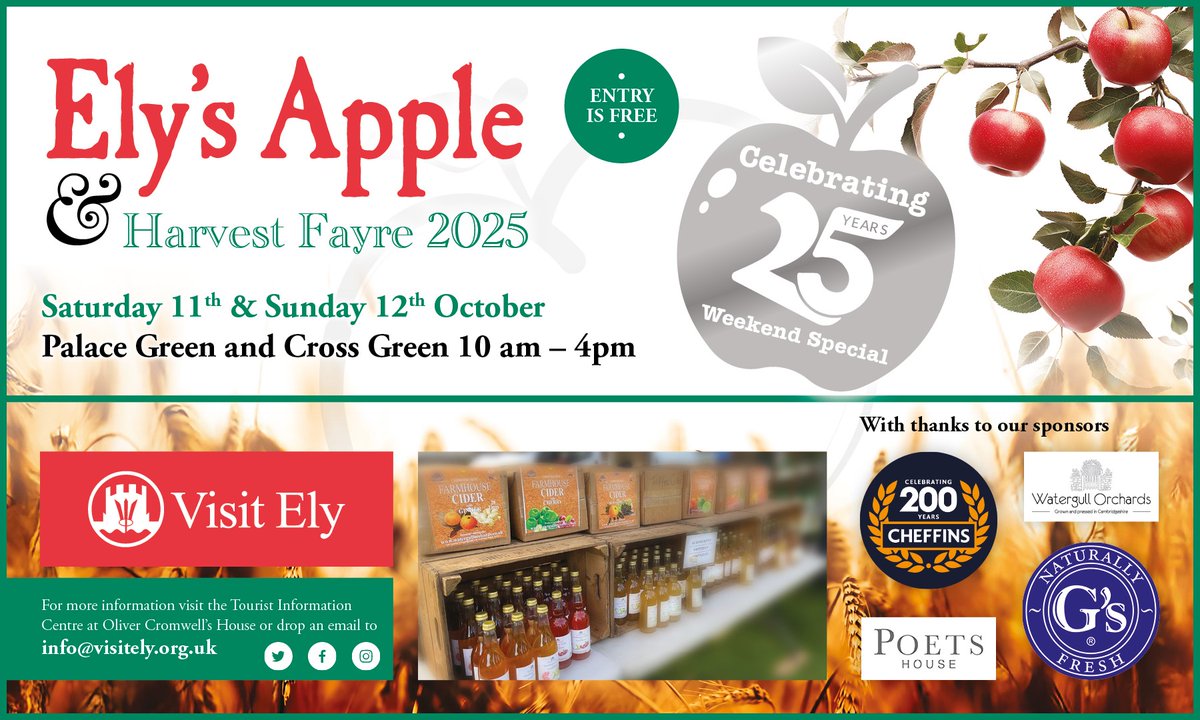CheffinsMachine's tweet image. Excited to be sponsoring the Ely Apple and Harvest Fayre organised by @visitely on Palace Green on 11th &amp;amp; 12th October. The restored Ford Super Dexta vintage tractor will be on display before it&apos;s auctioned for @actcharity at our Vintage machinery sale on 18th October.