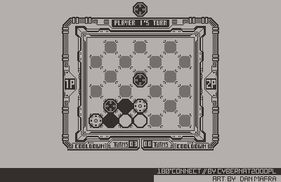 I was the Pixel Artist behind 180° Connect 🎮
A fresh take on Connect 4, made for the Playdate console.
By CyberNat2000PL.

1-Bit Pixel Art.

Check it out here:
cybernat2000pl.itch.io/180-connect

Looking for a Pixel Artist for your game?
behance.net/danielmmafra

Open to commissions right
