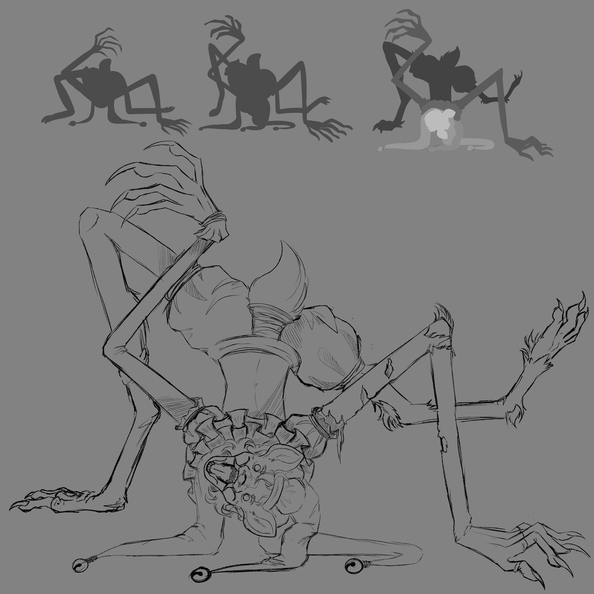FrojaBlake's tweet photo. Un petit exercice sur les silhouettes qui a fini en sketch https://t.co/l8krWgrFqi
