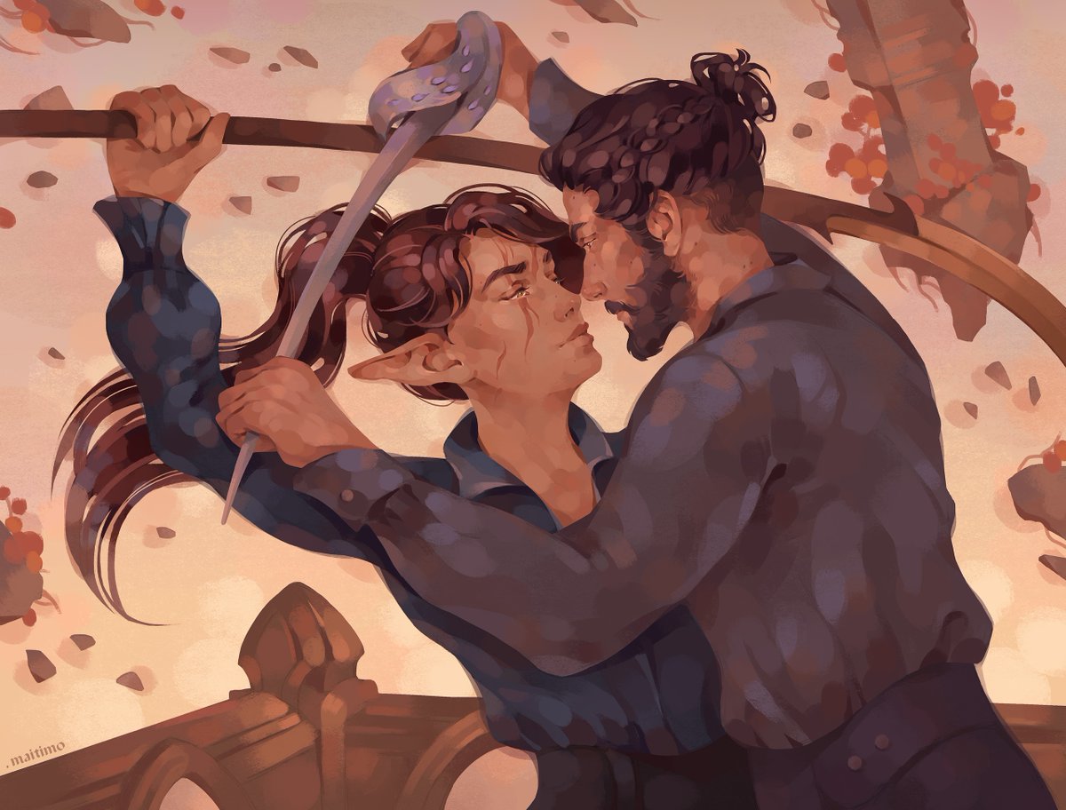 Just for fun, I counted up that I've painted 12 Rookanis commissions so far. Here are some of them ✨

#Rookanis #LucanisDellamorte #DragonAge #DragonAgeTheVeilguard