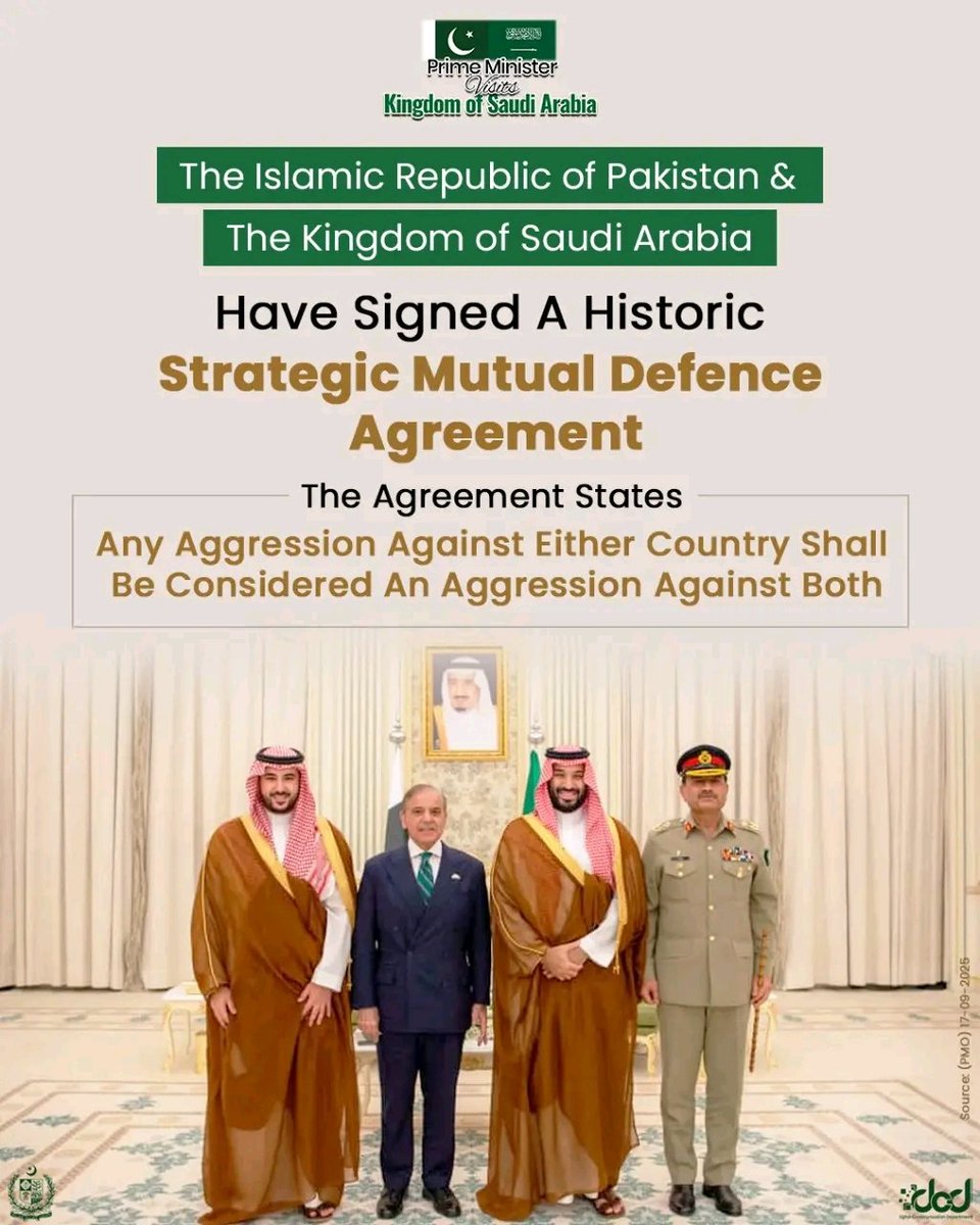Haideryam_'s tweet photo. پاکستان اور سعودی عرب کے درمیان بھائی چارے اور دفاعی تعاون کے رشتے مزید مضبوط ہوں گے۔ یہ معاہدہ نہ صرف دونوں ملکوں کی سلامتی کے لیے اہم ہے بلکہ پورے خطے میں امن و استحکام کا ذریعہ بھی بنے گا۔انشااللہ
#PakistanSaudiBrotherhood #StrategicDefense https://t.co/DvBTm8I0uF