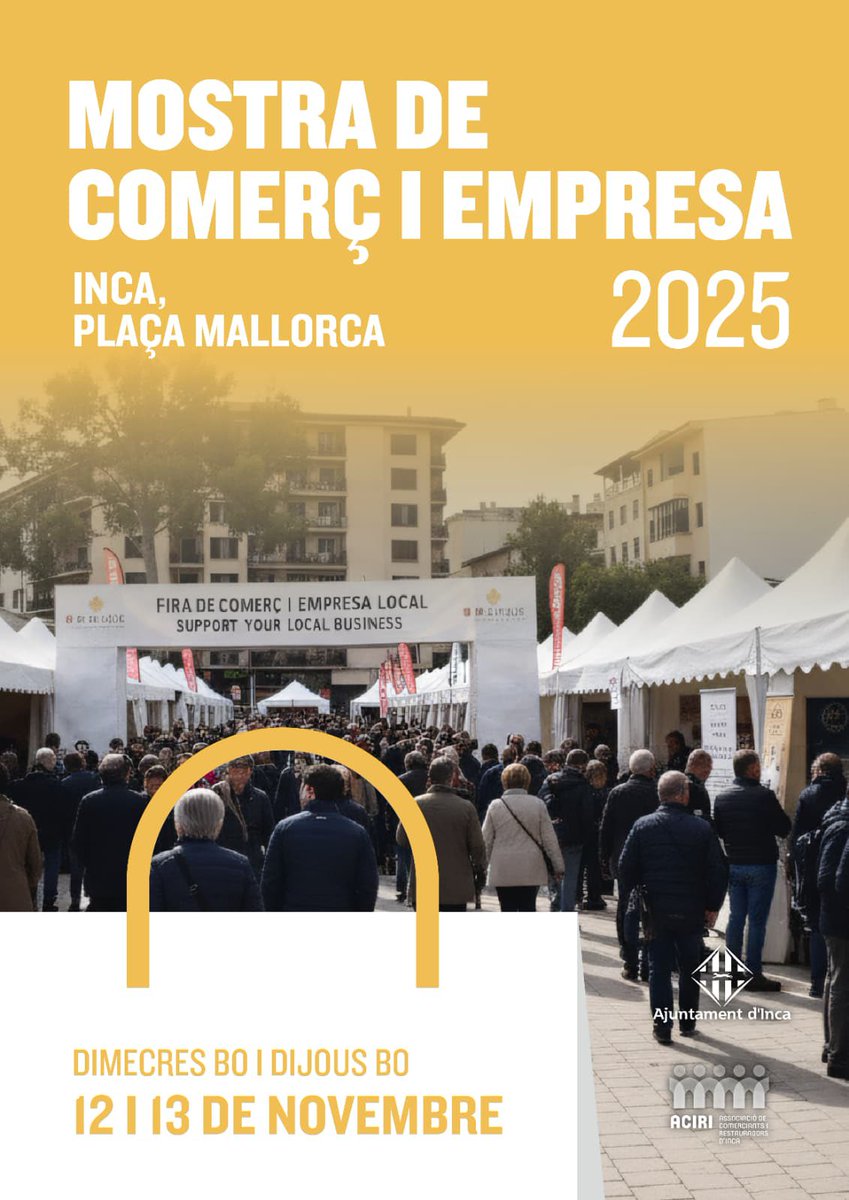 IncaAssoc's tweet image. Ja pots fer sa teva reserva d’espai o demanar informació al correu comercioinca@hotmail.com
Estam al teu servei
Ya puedes hacer tu reserva de espacio o pedir información en el correo comercioinca@hotmail.com
Estamos a tu servicio