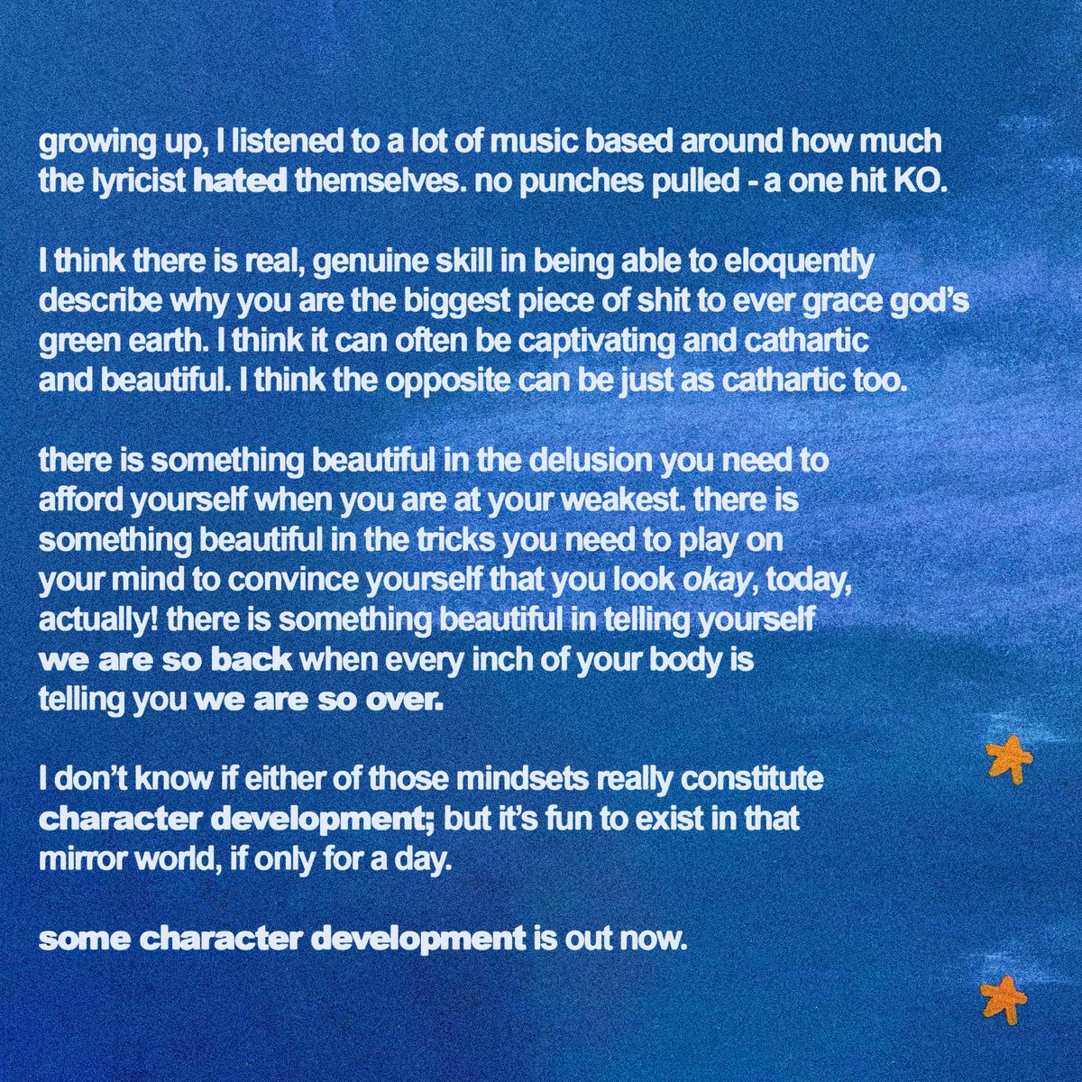 a note on being delusional, i guess