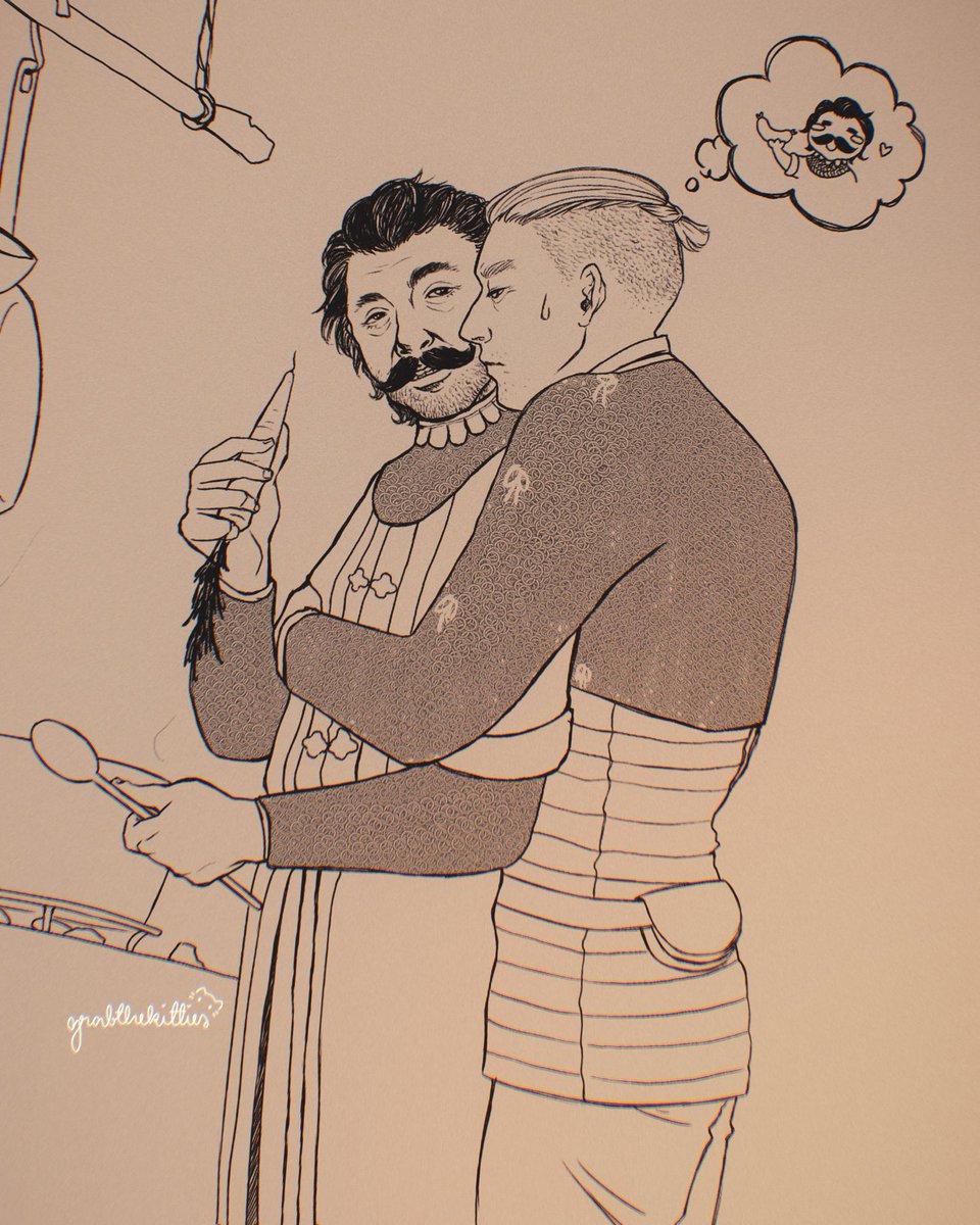 grabthekitties's tweet image. #fluffykcd Week Day 3 - Cooking 

Late posting I'm late late late 🐰 
Darling Adder always comes puppy eying Janosh in the kitchen for some tasty scraps especially during suchdol siege 🤡 

what does delusional mean 

#kcd #kcd2 @KCDWeek