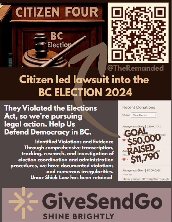 We are ready! Please Share GiveSendGo !! givesendgo.com/BCElectionLaws…