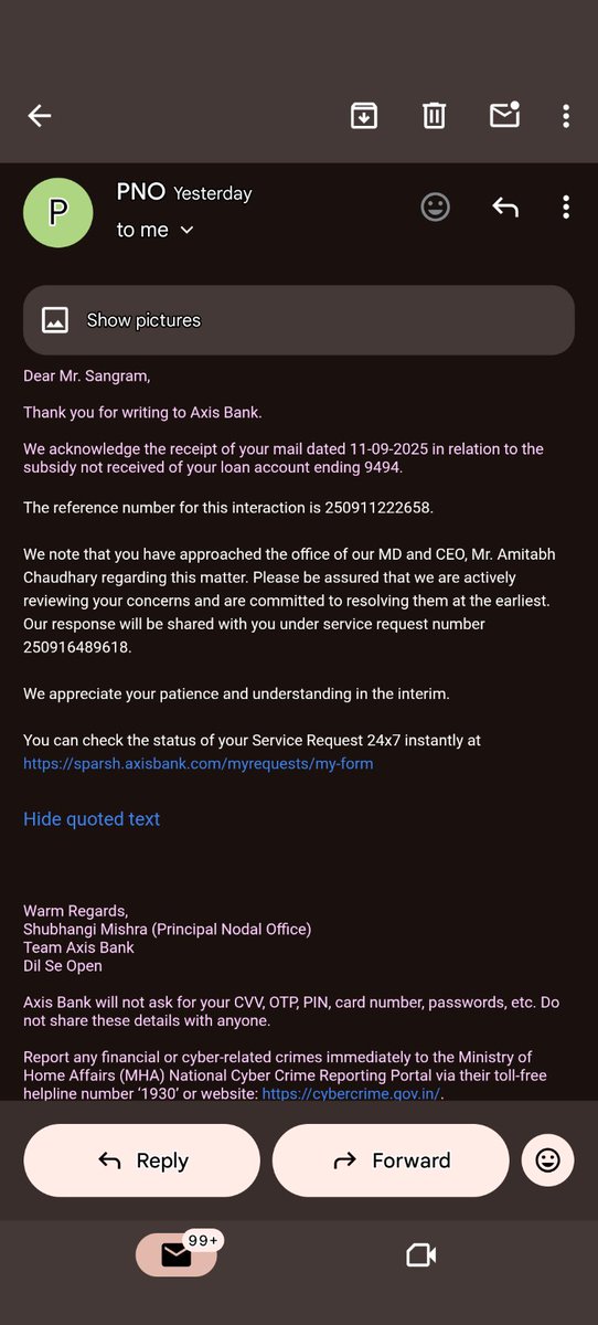 Sangram1312's tweet photo. Axis Bank blocked my ₹2.76L PMAY subsidy since 2019. No CNA upload. No Assessment ID. ₹1.75L+ lost in interest &amp; penalties. Family harassed. I demand refund &amp; ₹5L+ compensation. Requesting urgent action from @PralayMondal @SidharthRath @SameerRatolikar #AxisBankNegligence https://t.co/sPu0Kh8sRh