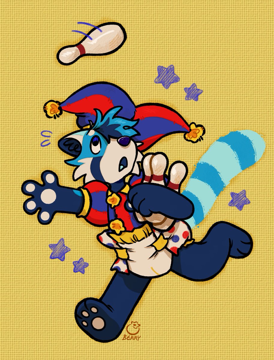 At least you're not juggling knives! 

(I'm a bit obsessed with clownies right now ✨)
For <a href="/LatexWah/">zenith</a>