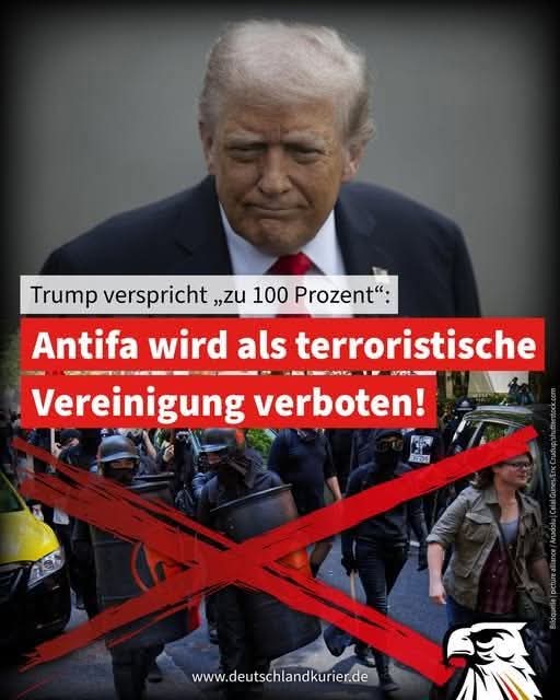 Na endlich❗
Ein Verbot der #Antifa ist längst überfällig. Es ist eine teils militante Bande, die mit faschistoiden Methoden angeblich den Faschismus bekämpfen will. Genauso lächerlich wie gefährlich. Aburteilen diese elende Bagage!