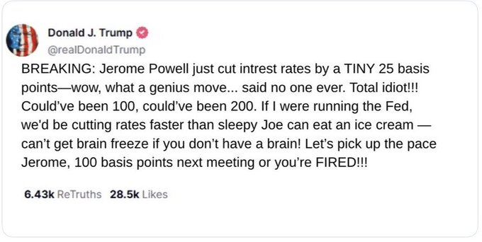 Trump bullying Powell will be studied in history books