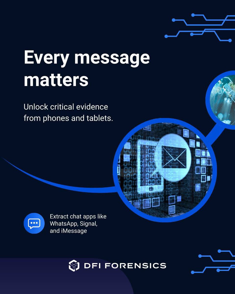 dfiforensics's tweet photo. Mobile devices hold a wealth of information that can be vital in legal investigations. Our experts use the latest tools to recover, analyze, and preserve evidence while maintaining integrity and admissibility in court. https://t.co/80w8xVUqaS