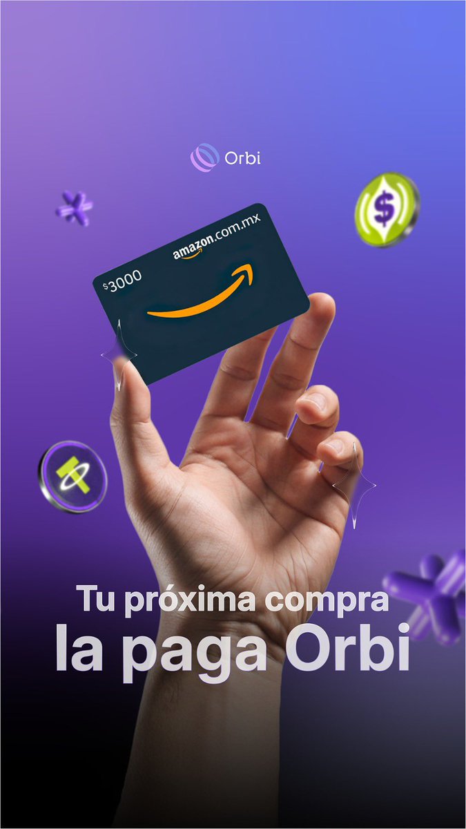 orbi_finance's tweet image. 🎁 Tu próxima compra la paga Orbi.
Participa por una Amazon Gift Card de $3,000 MXN.

👉 Solo:
✔ Síguenos en IG y X
✔ Comparte este post
✔ Verifícate en la app de Orbi

📅 Anunciamos ganador el 12 de octubre 2025.
#Orbi #Crypto #Giveaway