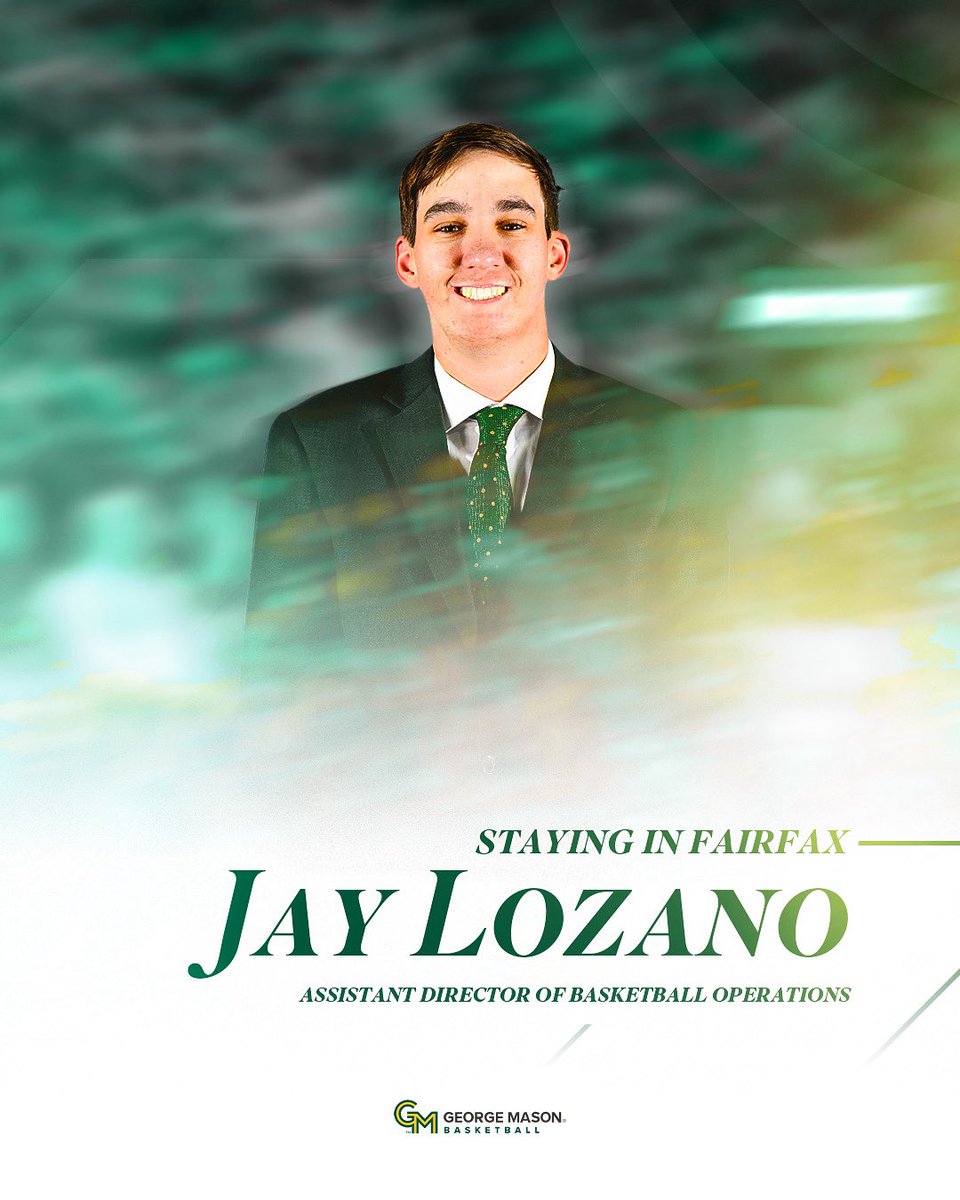 Congratulations to our guy <a href="/jaysterlozano/">Jay Lozano</a> on being named assistant director of basketball operations! 

📝: bit.ly/46Gv8gp

#PatriotPressure