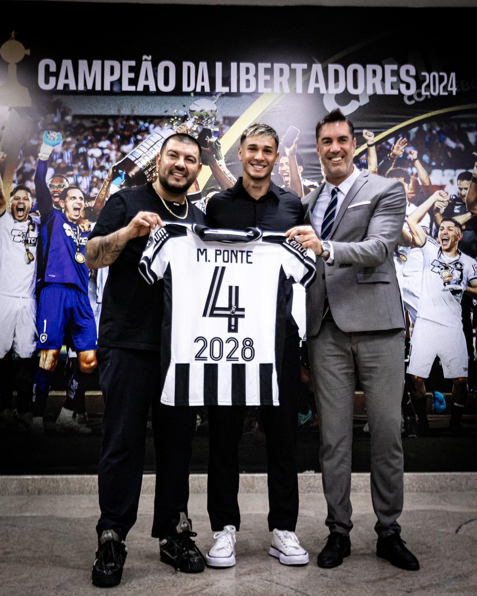 ✍️ Mateo Ponte renovó su vínculo contractual con Botafogo hasta junio de 2028. 

👊 CON TODA, MATEO.