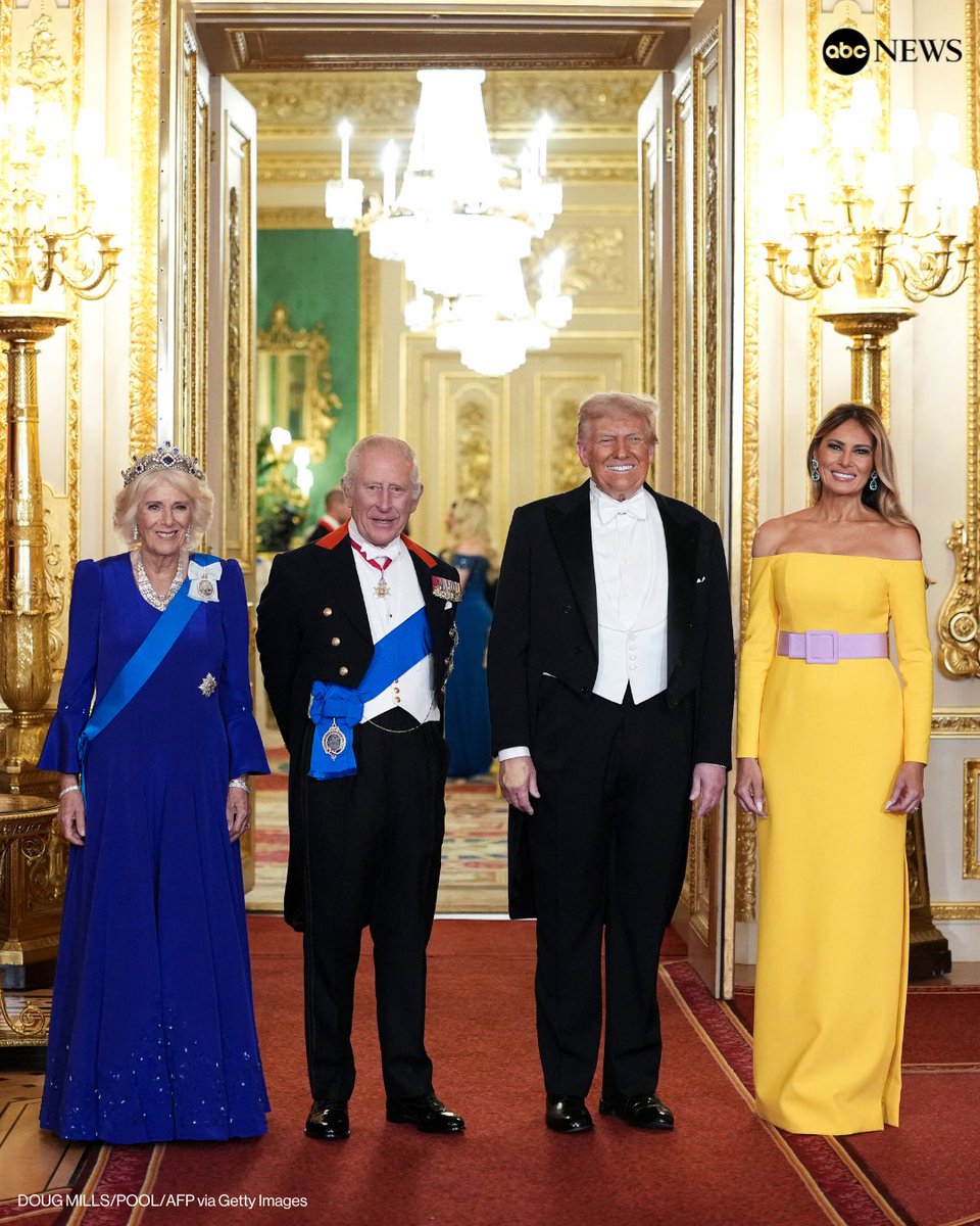 President Trump and first lady Melania Trump attended a state banquet with the royal family in Windsor on Wednesday evening.

Read more: abcnews.link/UHu6AWq